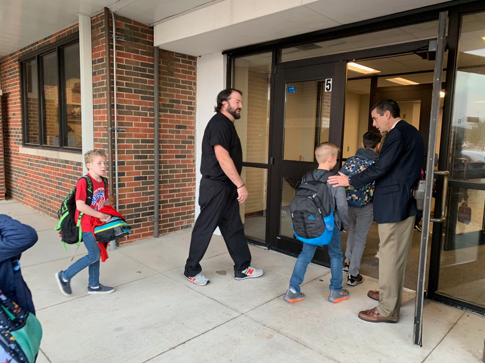 mr bullard greeting families